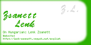 zsanett lenk business card